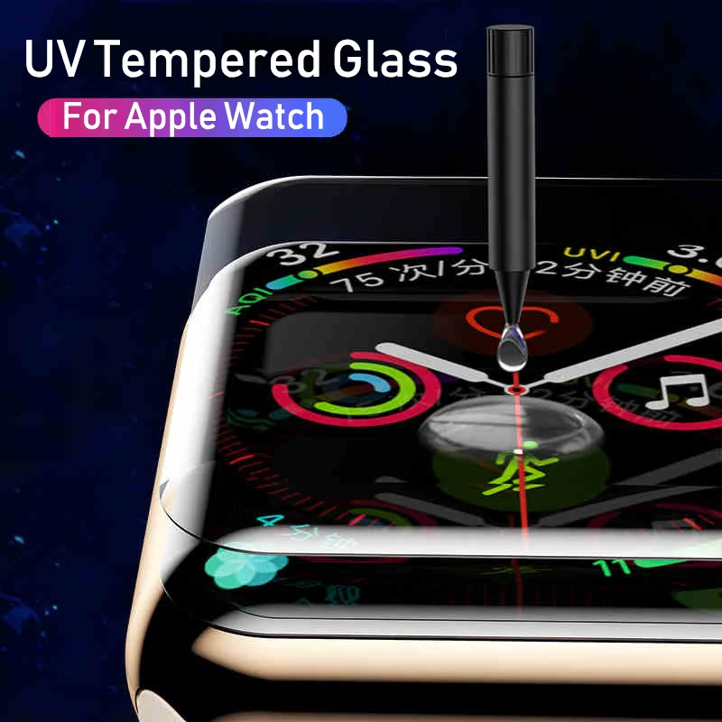 BoeYink 6D UV Tempered Glass Screen Protector For Apple Watch 4 Full Cover UV Glue 40 44MM Film 1 2 3 38 42MM Screen Protector
BoeYink 6D UV Tempered Glass Screen Protector For Apple Watch 4 Full Cover UV Glue 40 44MM Film 1 2 3 38 42MM Screen Protector