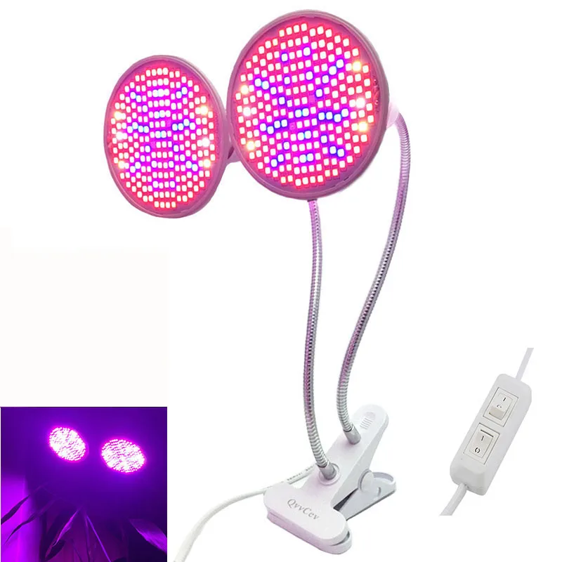 Dual Head 200 LED Full Spectrum Plant Grow Light E27 bulbs growing lights lamp Desk Clip indoor Room Garden flowers greenhouse
Dual Head 200 LED Full Spectrum Plant Grow Light E27 bulbs growing lights lamp Desk Clip indoor Room Garden flowers greenhouse