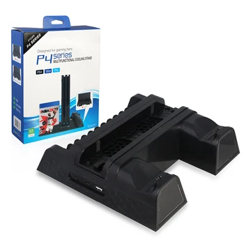 Vertical Stand With Cooling Fan Cooler Dual Controller Charger for Sony PS4/PS4 Slim/PS4 PRO Charging Station Disc Storage Rack
Vertical Stand With Cooling Fan Cooler Dual Controller Charger for Sony PS4/PS4 Slim/PS4 PRO Charging Station Disc Storage Rack