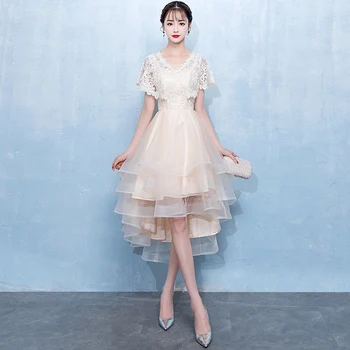High Quality Lace V-Neck Women Dress Champagne Noble Elegant Evening Gowns Sexy Slim Bridesmaid Wedding Party Dresses Vestidos
High Quality Lace V-Neck Women Dress Champagne Noble Elegant Evening Gowns Sexy Slim Bridesmaid Wedding Party Dresses Vestidos
