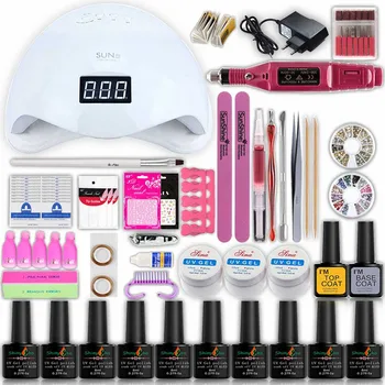 Nail Set for Manicure 54W/48W Led UV Nail Lamp Dryer 10pcs Gel varnish Soak Off Manicure Gel Nail Polish Set UV Extension Kit
Nail Set for Manicure 54W/48W Led UV Nail Lamp Dryer 10pcs Gel varnish Soak Off Manicure Gel Nail Polish Set UV Extension Kit
