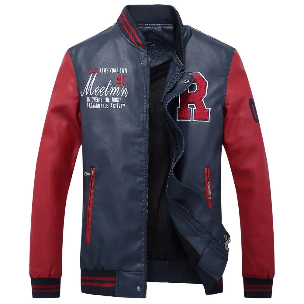 2018 New Men PU Leather Jacket Fashion Casual Loose Baseball Leather Jackets M-4XL Russia Free Shipping
2018 New Men PU Leather Jacket Fashion Casual Loose Baseball Leather Jackets M-4XL Russia Free Shipping
