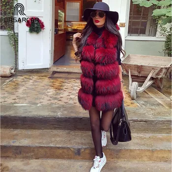 FURSARCAR Real Fur Vest Women Natural Reccoon Fur Jacket For Female Winter Thick & Autumn Fashion Luxury Real Fur Gilet Coat
FURSARCAR Real Fur Vest Women Natural Reccoon Fur Jacket For Female Winter Thick & Autumn Fashion Luxury Real Fur Gilet Coat