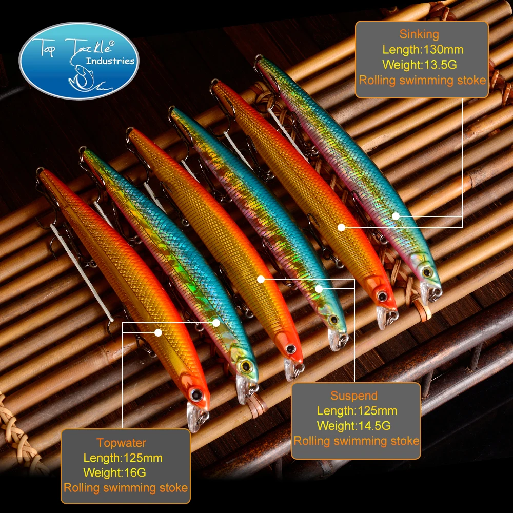 Assassin Topwater/Suspend/Slow Sinking Minnow Fishing lures 125MM16G/125MM14.5G/130MM 13.5G
Assassin Topwater/Suspend/Slow Sinking Minnow Fishing lures 125MM16G/125MM14.5G/130MM 13.5G