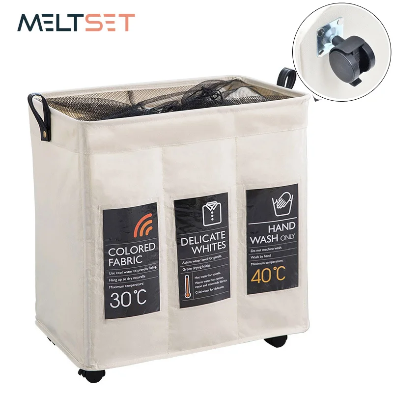 Three Grid Storage Basket With Wheels Collapsible Hamper Drawstring Laundry Basket Dirty Clothes Washing Bag Storage Organizer
Three Grid Storage Basket With Wheels Collapsible Hamper Drawstring Laundry Basket Dirty Clothes Washing Bag Storage Organizer