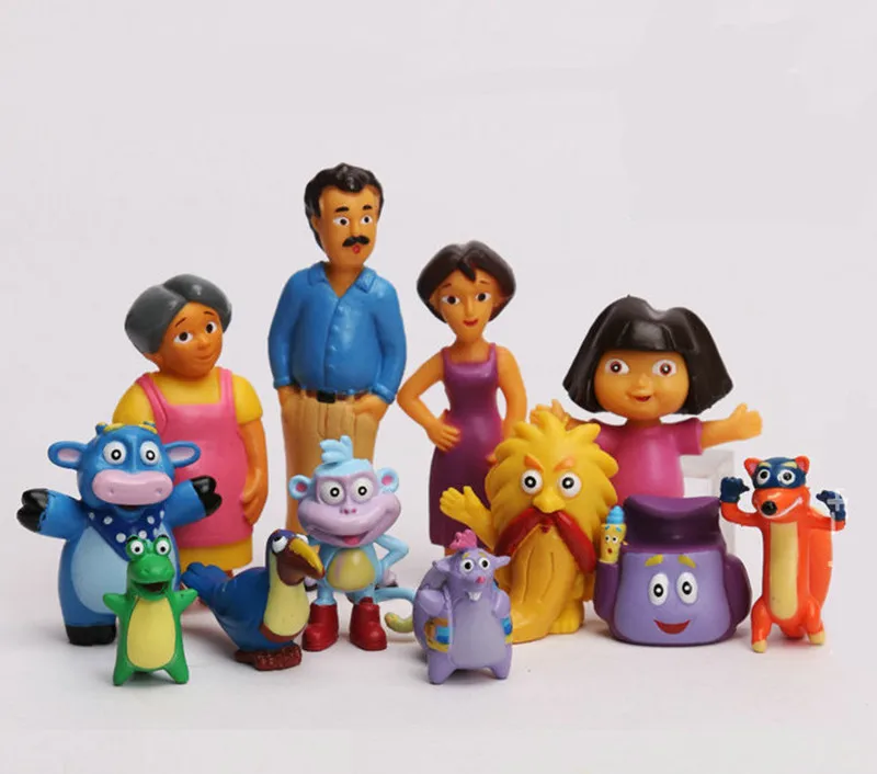 12pcs/set Anime Cartoon Dora PVC action Figures Toys Dora the Explorer Children Kids Toys for children birthday Dolls Gifts
12pcs/set Anime Cartoon Dora PVC action Figures Toys Dora the Explorer Children Kids Toys for children birthday Dolls Gifts