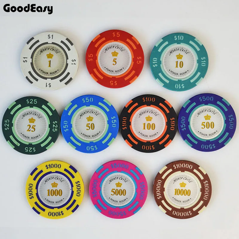 25PCS/Lot texas hold'em Clay Poker Chips Baccarat Upscale Set 14g Color Crown Monte Carlo dallors Casino poker chip set poker
25PCS/Lot texas hold'em Clay Poker Chips Baccarat Upscale Set 14g Color Crown Monte Carlo dallors Casino poker chip set poker