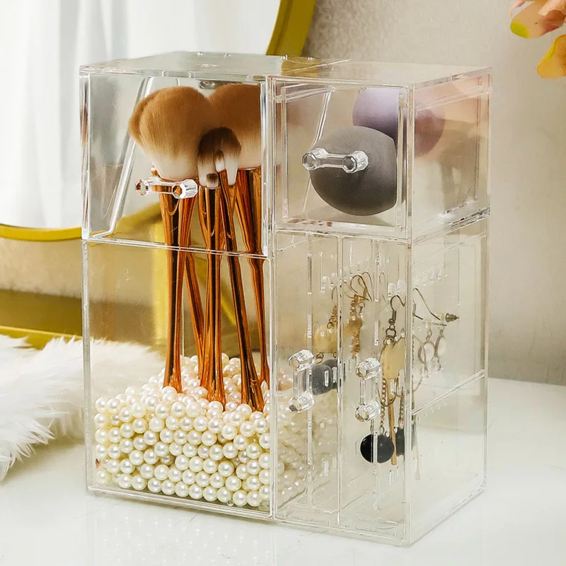 2019 New Fashion Acrylic Makeup Brush Storage Box With Cover Dust-proof Earring Holder Ctton Swab Organizer Small Drawer Jewelry
2019 New Fashion Acrylic Makeup Brush Storage Box With Cover Dust-proof Earring Holder Ctton Swab Organizer Small Drawer Jewelry