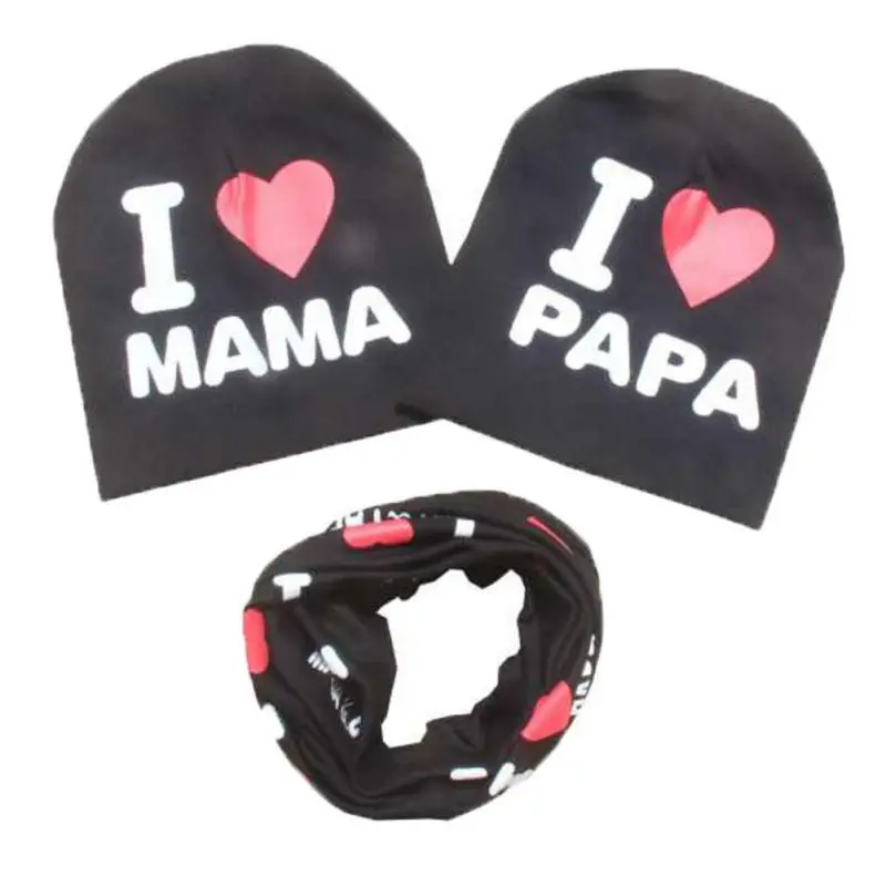 Kids Lovely Letter Printed Caps I love PAPA MAMA Cotton Scarf Beanies Hat Spring Autumn Children Hat Scarf Set
Kids Lovely Letter Printed Caps I love PAPA MAMA Cotton Scarf Beanies Hat Spring Autumn Children Hat Scarf Set