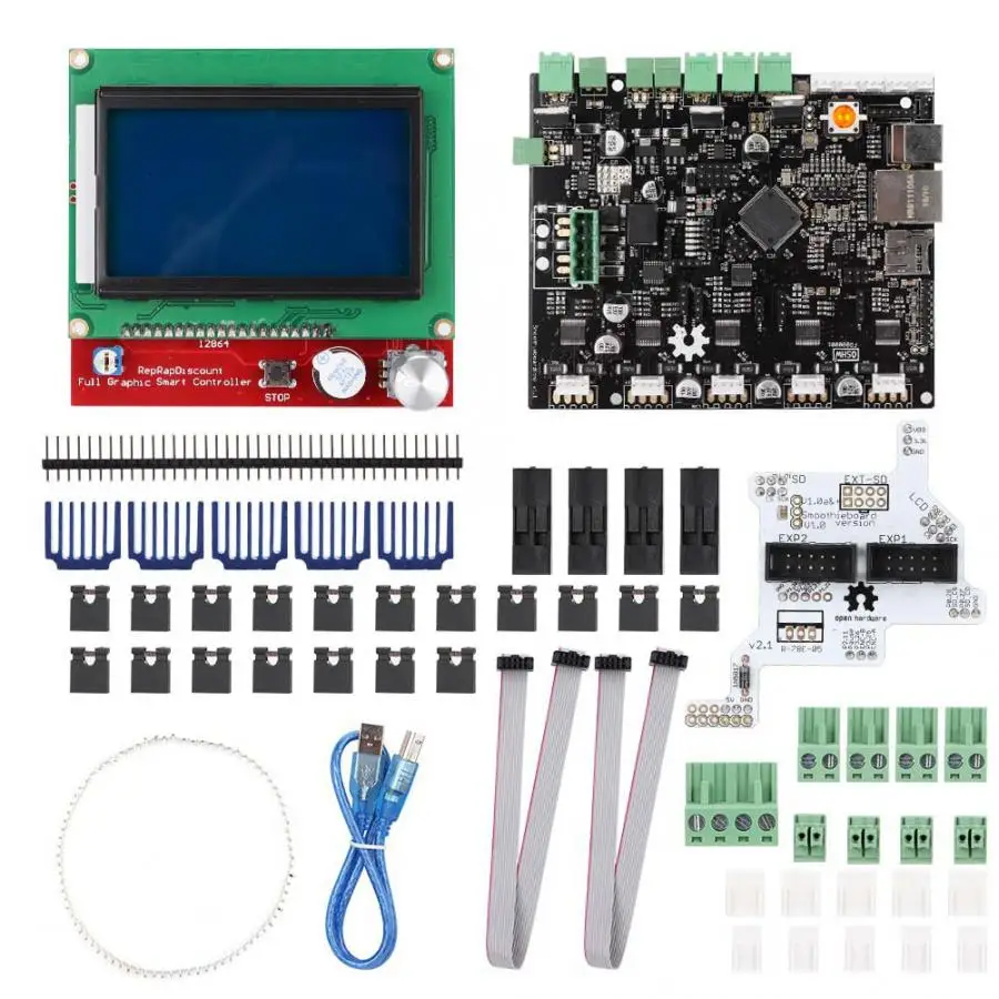 3D Printer Smoothieboard 5X V1.1+12864 LCD Display Kit With Adapter | Компьютеры и офис