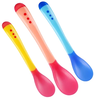 Baby Silicon Spoon Baby Safety Temperature Sensing Kids Children Flatware Feeding Spoons
Baby Silicon Spoon Baby Safety Temperature Sensing Kids Children Flatware Feeding Spoons