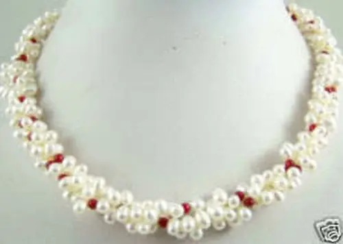 >@@@@@ A>Elegant white cultured pearl & red coral necklace a -Top quality free shipping
>@@@@@ A>Elegant white cultured pearl & red coral necklace a -Top quality free shipping