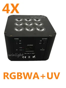 ( 4 pcs / lot ) Remote Control+ Battery + Wireless Control 9*18W RGBWA+UV 6 in 1 LED Flat Par Light
( 4 pcs / lot ) Remote Control+ Battery + Wireless Control 9*18W RGBWA+UV 6 in 1 LED Flat Par Light