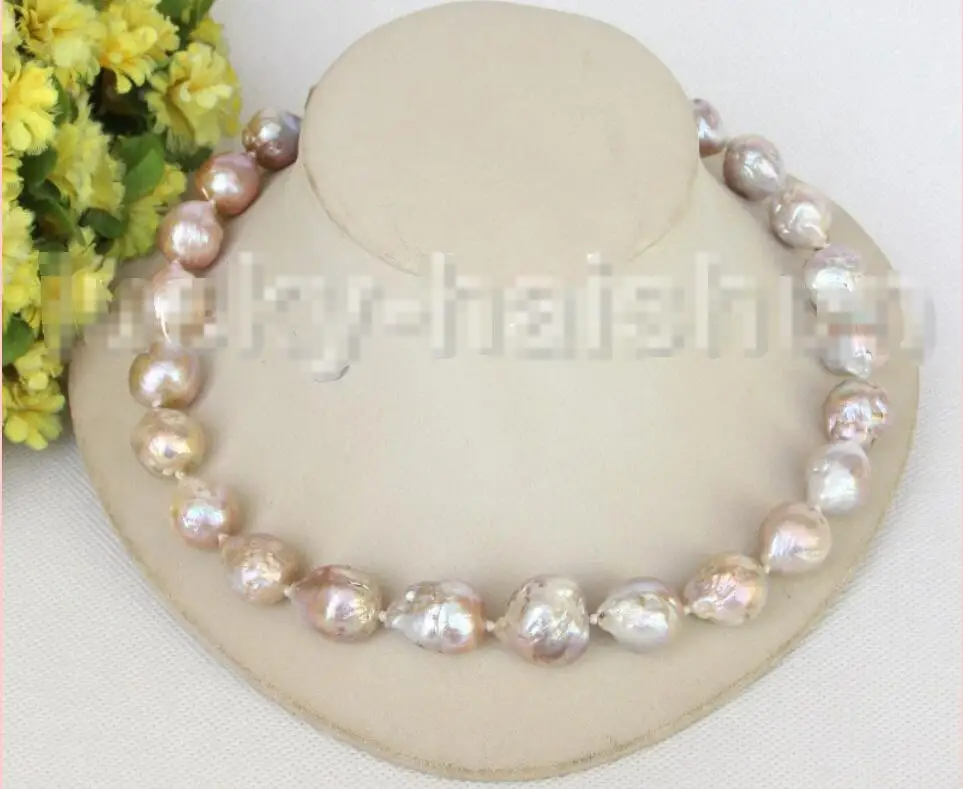 Hot sale new Style >>>>>natural Baroque 18" 18mm pink purple Reborn keshi pearls necklace j11216
Hot sale new Style >>>>>natural Baroque 18" 18mm pink purple Reborn keshi pearls necklace j11216