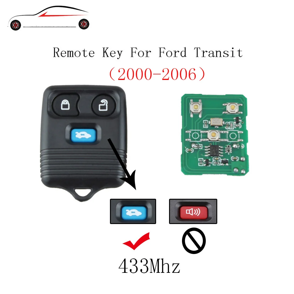 GORBIN 3Buttons 433Mhz Remote Key For Ford Transit MK6 Connect 2000 2001 2002 2003 2004 2005 2006 Original keys
GORBIN 3Buttons 433Mhz Remote Key For Ford Transit MK6 Connect 2000 2001 2002 2003 2004 2005 2006 Original keys