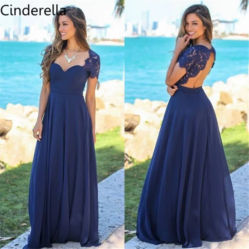 Cinderella Navy Blue Sweetheart Cap Sleeves Floor Length A-Line Lace Chiffon Pleated Lace Bridesmaid Dresses Bridesmaid Gowns
Cinderella Navy Blue Sweetheart Cap Sleeves Floor Length A-Line Lace Chiffon Pleated Lace Bridesmaid Dresses Bridesmaid Gowns
