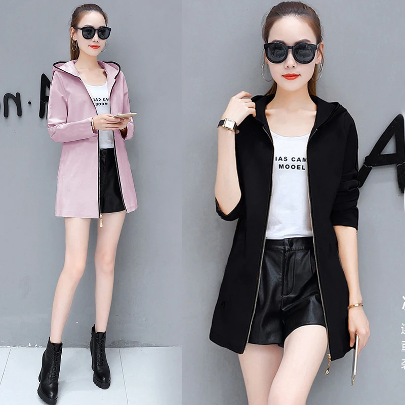 2019 spring new solid color female decoration body long section windbreaker casual fashion women's jacket tide W324
2019 spring new solid color female decoration body long section windbreaker casual fashion women's jacket tide W324