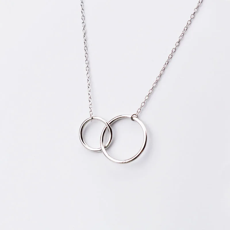 XIYANIKE Double Circle Interlock Clavicle Short Necklace 925 Sterling Silver Necklace For Women collares erkek kolye New VNS8016
XIYANIKE Double Circle Interlock Clavicle Short Necklace 925 Sterling Silver Necklace For Women collares erkek kolye New VNS8016