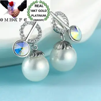 OMHXFC Wholesale European Fashion Woman Girl Party Birthday Wedding Gift Round Pearl Zircon 18KT White Gold Stud Earrings EH183
OMHXFC Wholesale European Fashion Woman Girl Party Birthday Wedding Gift Round Pearl Zircon 18KT White Gold Stud Earrings EH183