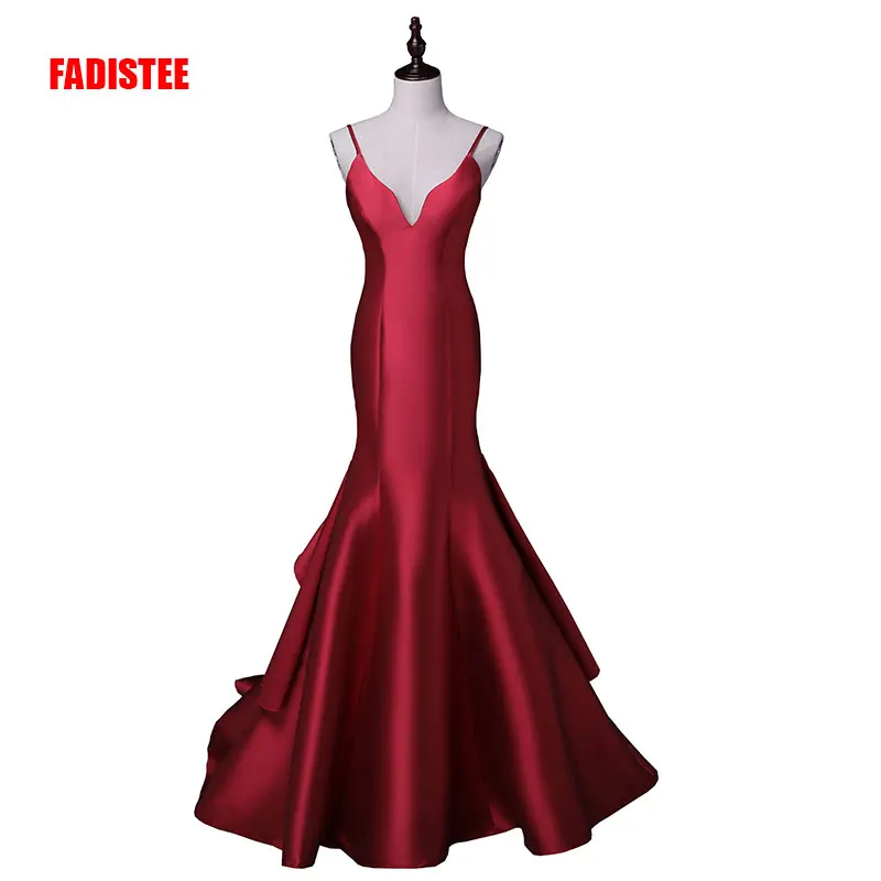 New arrival sexy evening party Dresses satin long gown Vestido de Festa spaghetti V-neck sweep train dress
New arrival sexy evening party Dresses satin long gown Vestido de Festa spaghetti V-neck sweep train dress