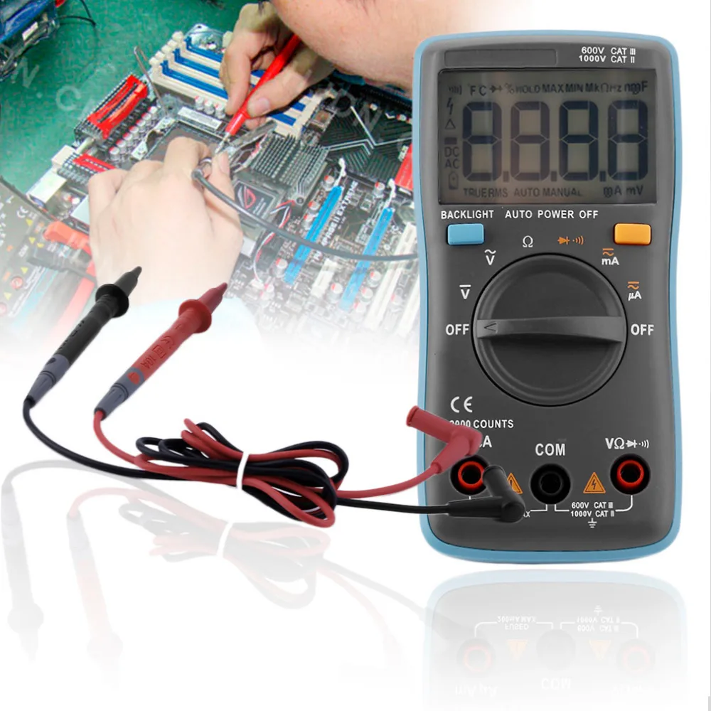 BSIDE Large Screen Automatic Range Multimeter Backlight AC/DC Ammeter Voltmeter Resistance Ohm Meter ZT98
BSIDE Large Screen Automatic Range Multimeter Backlight AC/DC Ammeter Voltmeter Resistance Ohm Meter ZT98
