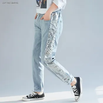 Light Blue Sequins Jeans Womens Fashion 2019 Summer Boyfriend Streetwear Elastic Waist Ladies Jeans Denim Harem Pants Female
Light Blue Sequins Jeans Womens Fashion 2019 Summer Boyfriend Streetwear Elastic Waist Ladies Jeans Denim Harem Pants Female