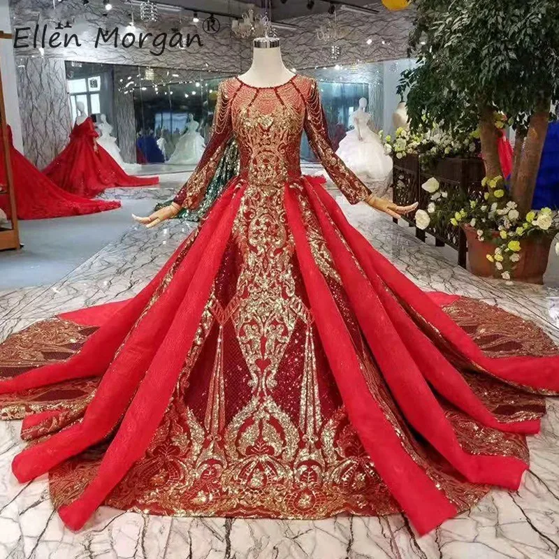 Vintage Saudi Arabia Burgurday Wedding Dresses 2019 New Luxury Gold Lace Beads Elegant Long Sleeve Muslim Bridal Ball Gown
Vintage Saudi Arabia Burgurday Wedding Dresses 2019 New Luxury Gold Lace Beads Elegant Long Sleeve Muslim Bridal Ball Gown