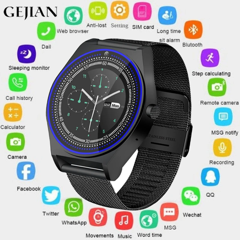 GEJIAN Smart Watch BL01 Bluetooth SmartWatch Relogio Phone Call GSM SIM Camera Information Display Sport Android Smart Watch
GEJIAN Smart Watch BL01 Bluetooth SmartWatch Relogio Phone Call GSM SIM Camera Information Display Sport Android Smart Watch