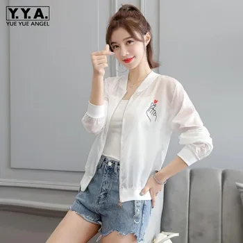 Summer New Long Sleeve Transparent Thin Open Stitch Women Shirts Funny Print Stand Collar Zipper Fly Streetwear Sunscreen Coats
Summer New Long Sleeve Transparent Thin Open Stitch Women Shirts Funny Print Stand Collar Zipper Fly Streetwear Sunscreen Coats