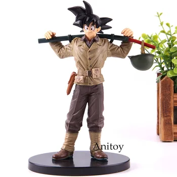 

Anime Dragon Ball Z Son Goku Action Figure Army Uniform Black Hair Ver. PVC Collection Model Toy BWFC Grand Prize