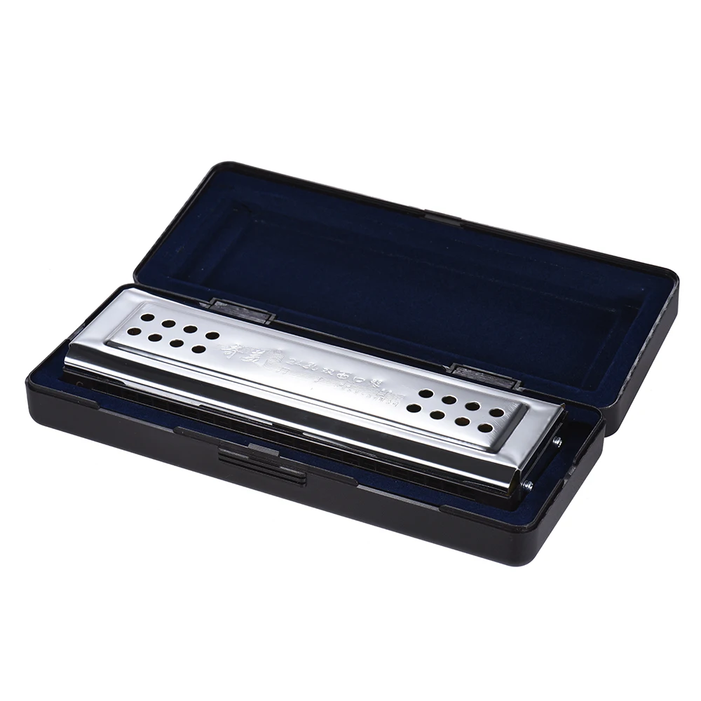 2-in-1 Tremolo Harmonica Dural Key of C/G 24 Double Holes 48 Reeds Free Reed Mouth Organ with Padded Box Cleaning Cloth
2-in-1 Tremolo Harmonica Dural Key of C/G 24 Double Holes 48 Reeds Free Reed Mouth Organ with Padded Box Cleaning Cloth