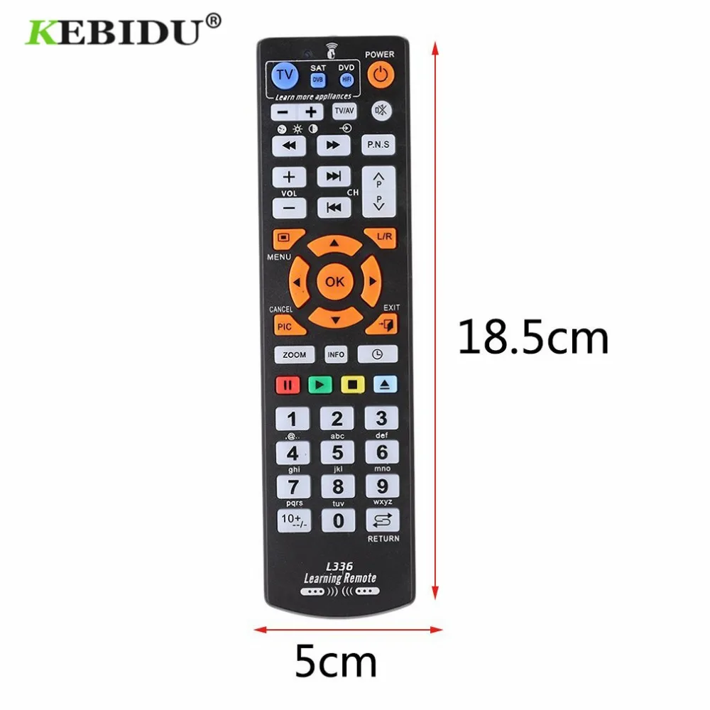KEBIDU Universal Smart IR Remote Control Controllers With Learning Function Copy for TV CBL DVD SAT For L336 Control
KEBIDU Universal Smart IR Remote Control Controllers With Learning Function Copy for TV CBL DVD SAT For L336 Control