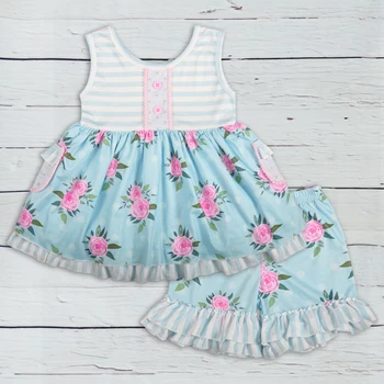 Summer Sleeveless Girls Outfits Striple Top Ruffle Print Shorts Wholesale Cotton Children Clothing Sets 2GK804-327
Summer Sleeveless Girls Outfits Striple Top Ruffle Print Shorts Wholesale Cotton Children Clothing Sets 2GK804-327