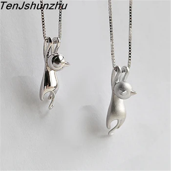 High Quality 925 Sterling Silver 3D Cat Hanging Pendants Necklaces For Women Cute Tiny Animal With Chain Fashion Jewelry dz672
High Quality 925 Sterling Silver 3D Cat Hanging Pendants Necklaces For Women Cute Tiny Animal With Chain Fashion Jewelry dz672