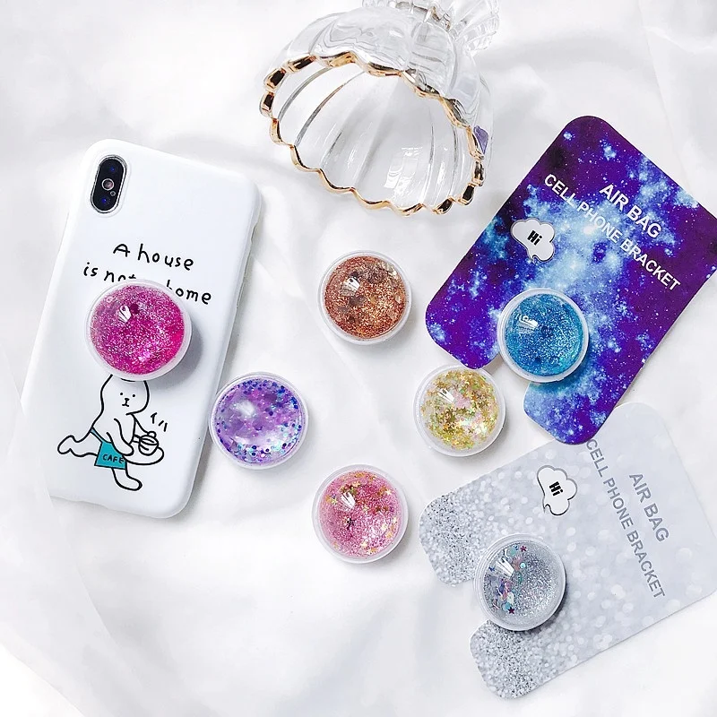 Round Phone Finger Holder Quicksand Liquid Glitter Flexible Phone Grip Bling Mount for iPhone telefoon Ring Stand telefoonhouder
Round Phone Finger Holder Quicksand Liquid Glitter Flexible Phone Grip Bling Mount for iPhone telefoon Ring Stand telefoonhouder
