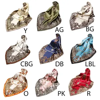 90x90cm Ladies Faux Silk European Retro Shawl Contrast Color Leopard Square Scarf Metal Chain Print Neckerchief Handbag Ribbon
90x90cm Ladies Faux Silk European Retro Shawl Contrast Color Leopard Square Scarf Metal Chain Print Neckerchief Handbag Ribbon
