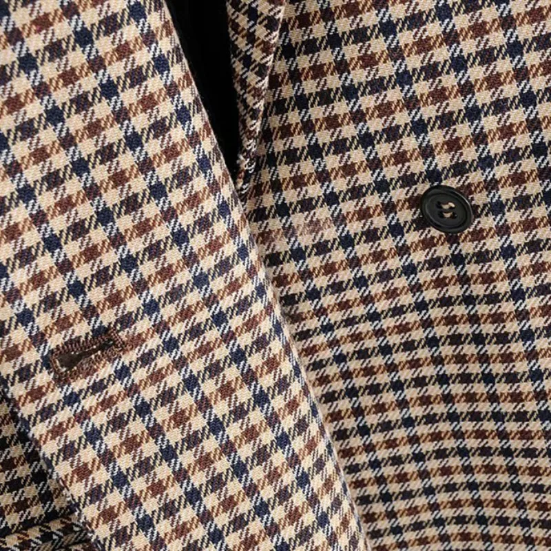 Women Elegant Plaid Blazer Suit Long Sleeve Double Breasted Slim Checked Coat Formal Office Work Jacket Houndstooth Outerwear 17 Women Elegant Plaid Blazer Suit Long Sleeve Double Breasted Slim Checked Coat Formal Office Work Jacket Houndstooth Outerwear 15