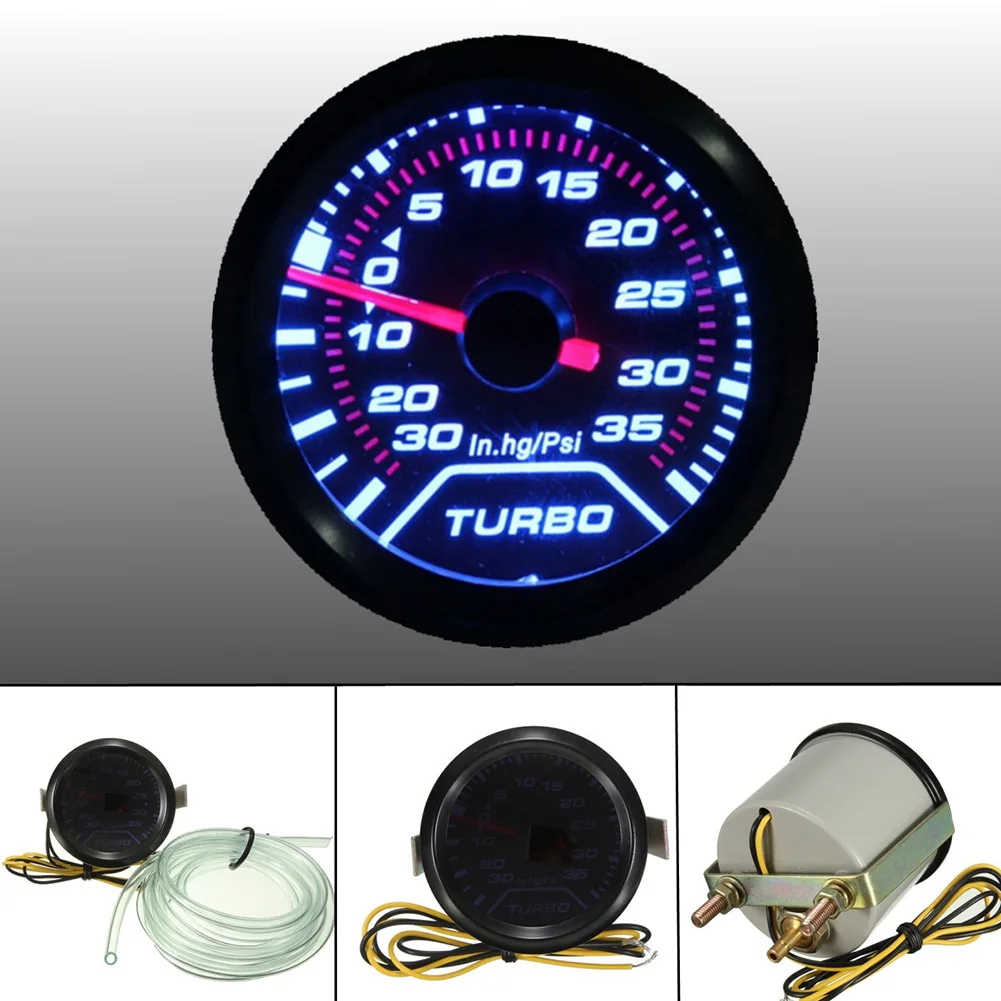 Supercharger Kit Digital BOOST Gauge BLUE LED *PSI* Universal Fit for Turbo