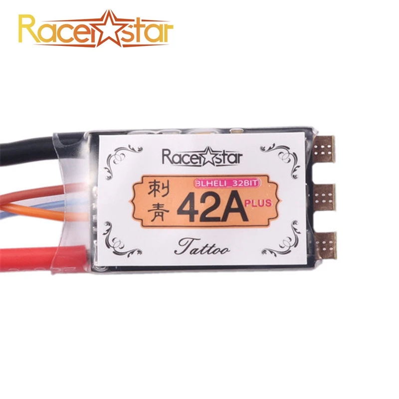 Racerstar тату + 42a blheli_32 72 мГц gd32f150 2-5 s ESC dshot1200 готов ток Сенсор LED телеметрии для RC