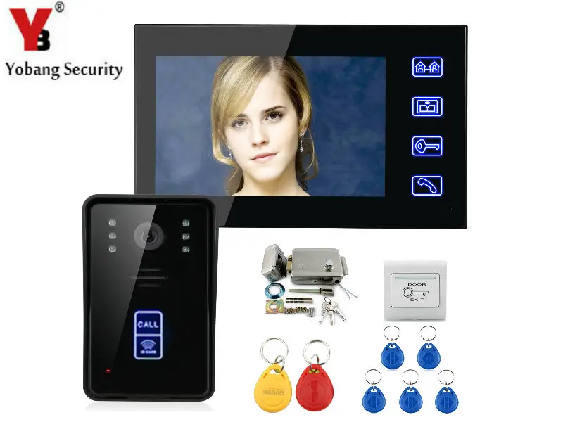 YobangSecurity 7"LCD Touch Screen Video Door Phone Doorbell Intercom Monitor IR Camera Bell System Kit With Electronic Lock
YobangSecurity 7"LCD Touch Screen Video Door Phone Doorbell Intercom Monitor IR Camera Bell System Kit With Electronic Lock