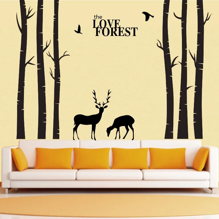 Vinyl Tree Wall Decals Giant Tree Love Forest Deer Bird Wall Stickers Decals Home Decor art Wall Stickers For Kids Room D660
Vinyl Tree Wall Decals Giant Tree Love Forest Deer Bird Wall Stickers Decals Home Decor art Wall Stickers For Kids Room D660