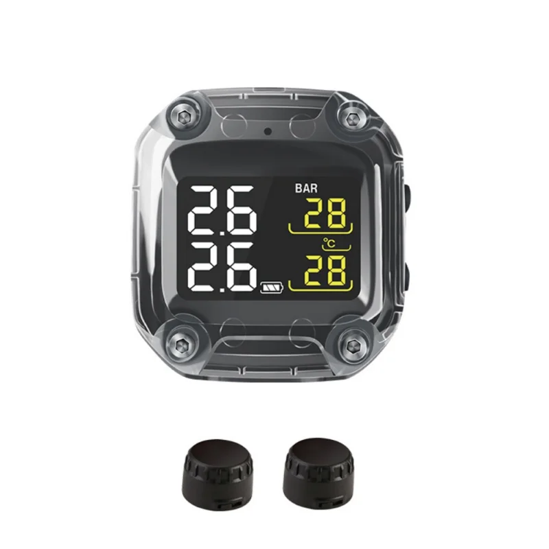 M3 Waterproof Motorcycle Real Time Tire Pressure Monitoring System TPMS Wireless LCD Display Internal or External TH/WI Sensors
M3 Waterproof Motorcycle Real Time Tire Pressure Monitoring System TPMS Wireless LCD Display Internal or External TH/WI Sensors