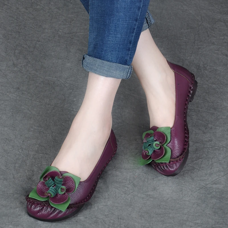 Women Leather Flats Round Toe Retro 2019 Summer Shoes Ladies Embroidery Flats Handmade Genuine Leather Women Flats Soft Bottom
Women Leather Flats Round Toe Retro 2019 Summer Shoes Ladies Embroidery Flats Handmade Genuine Leather Women Flats Soft Bottom