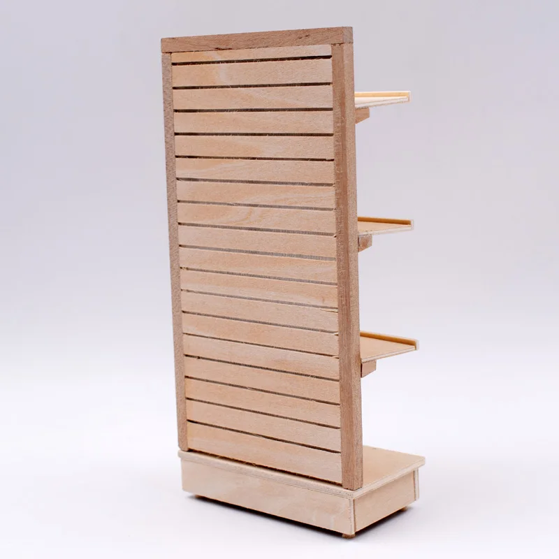 Generic 112 Wooden Shelves Dollhouse Supermarket Miniature Scale