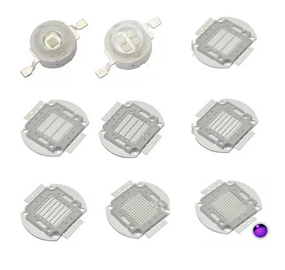 High Power Chip LED COB Light Purple 395Nm- 400Nm 1W 3W 5W 10W 20W 30W 50W 100W Cure UV Lamp SMD
High Power Chip LED COB Light Purple 395Nm- 400Nm 1W 3W 5W 10W 20W 30W 50W 100W Cure UV Lamp SMD