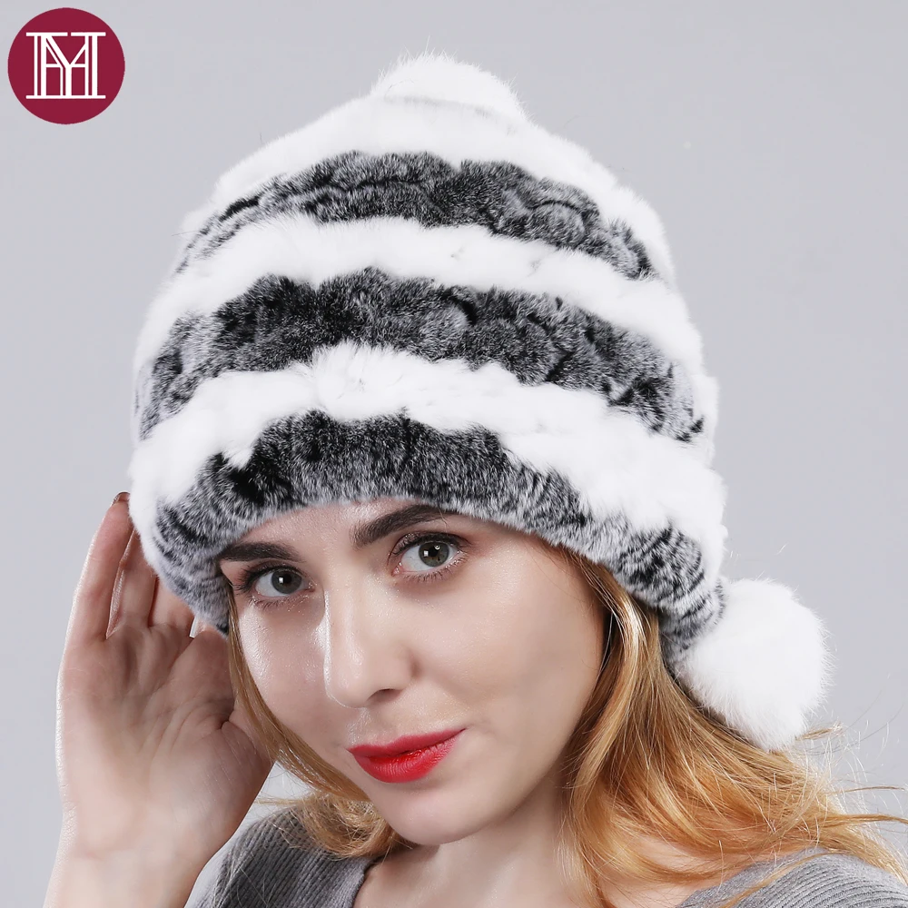 Women real rex rabbit fur hat winter thick warm Earmuffs fullness lady genuine fur cap with fox fur pom poms brand fashion
Women real rex rabbit fur hat winter thick warm Earmuffs fullness lady genuine fur cap with fox fur pom poms brand fashion