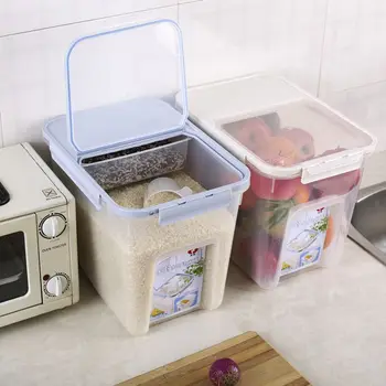 10kg Plastic Rice Barrel Kitchen Rice Storage Box Moisture-Proof Storage Box Food Storage Bins
10kg Plastic Rice Barrel Kitchen Rice Storage Box Moisture-Proof Storage Box Food Storage Bins