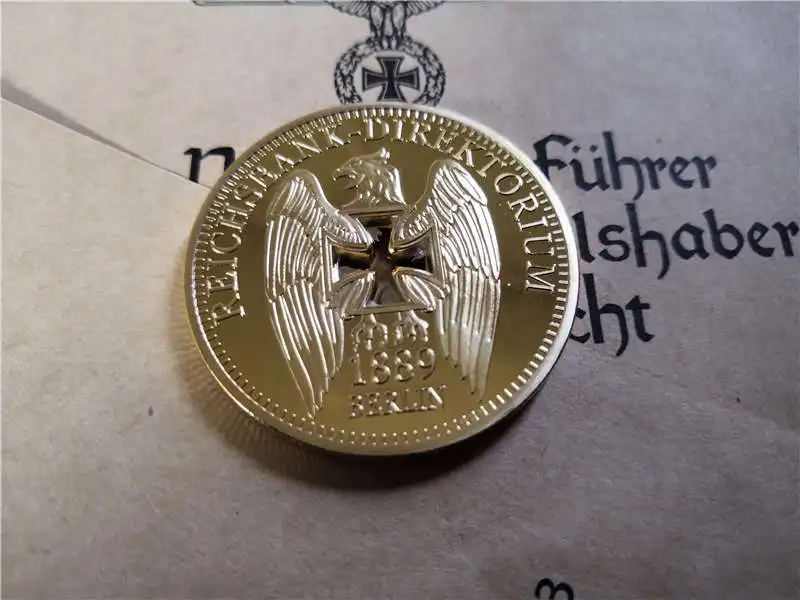 Germany 1889 World War II German coin Reichsbank Direktorium Hollow Cross Eagle Coins Acrylic Case
Germany 1889 World War II German coin Reichsbank Direktorium Hollow Cross Eagle Coins Acrylic Case