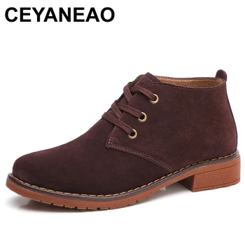 CEYANEAO Cow suede Leather Women Mar Boots Ladies Oxford Shoes Genuine Winter Female Breathable Lace Up Luxury FootwearE945
CEYANEAO Cow suede Leather Women Mar Boots Ladies Oxford Shoes Genuine Winter Female Breathable Lace Up Luxury FootwearE945