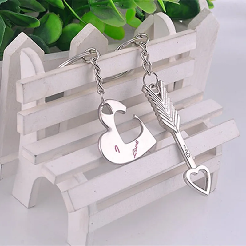 Hot Selling New Creative 1 Pairs Keyfob Stylish Silver Color Arrow Heart Chain Keychain Ring Set for Lovers Gift
Hot Selling New Creative 1 Pairs Keyfob Stylish Silver Color Arrow Heart Chain Keychain Ring Set for Lovers Gift